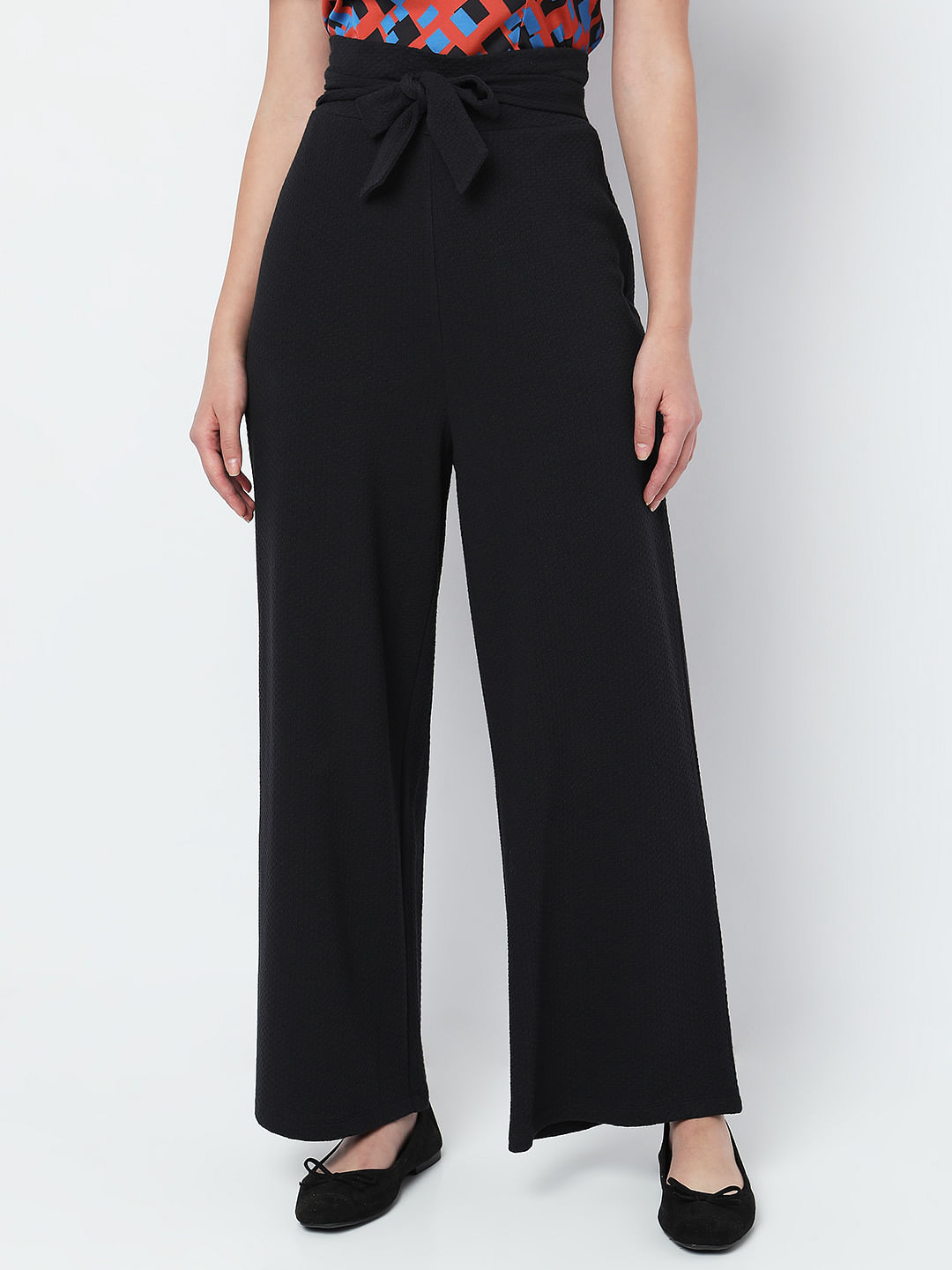 Womens People Tree Trousers | Rochelle Wide Leg Trousers Black ~  Accommodation Salerno